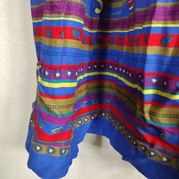 Vintage Paisley Print Skirt Women's Bohemian Midi Pleated Sz1 0 Nostalgic Rare - Picture 11 of 12